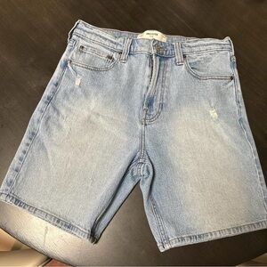 Hollister Faded Light Blue Denim Men's Shorts